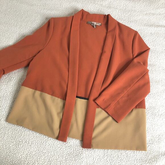 Colorblock bright quarter sleeve blazer jacket small - Picture 2 of 4